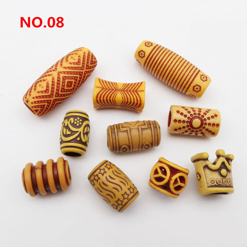 10pcs Loc Cuffs with Designs