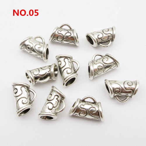 5pcs Silver Metal Loc Charms