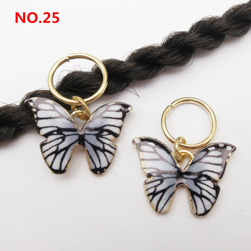 5Pcs/Pack Butterfly Loc Jewels