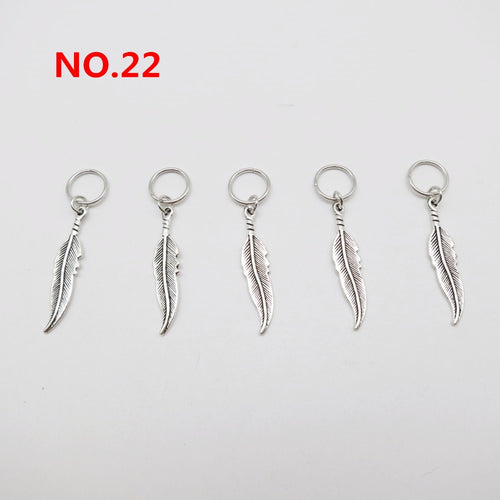 5pcs Silver Metal Loc Charms