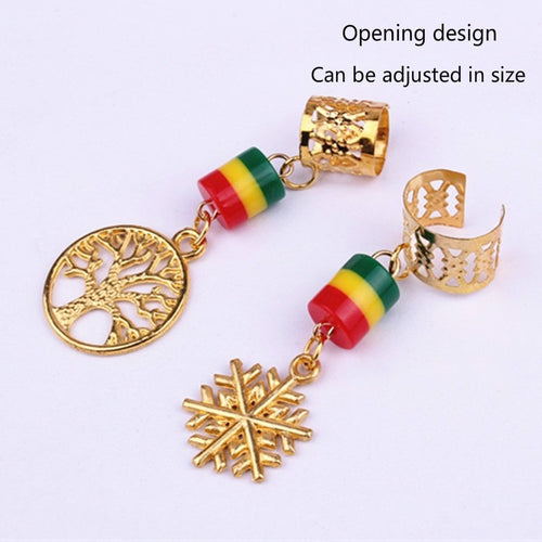 3 Piece or 5 Piece Various Rasta Loc Charms