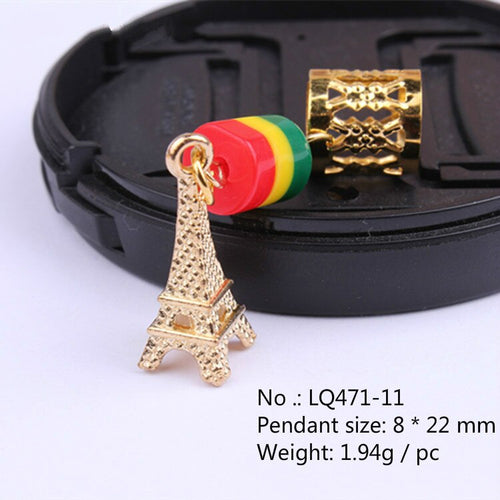 3 Piece or 5 Piece Various Rasta Loc Charms