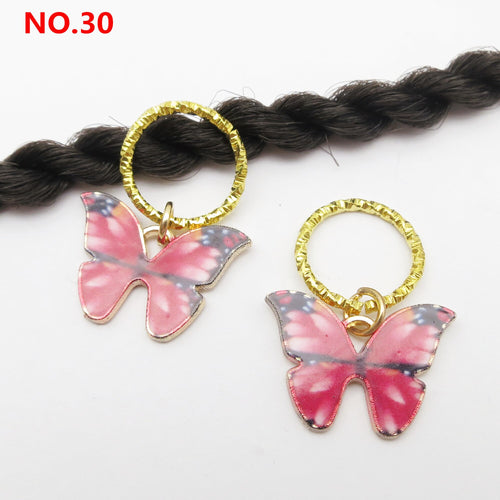 5Pcs/Pack Butterfly Loc Jewels