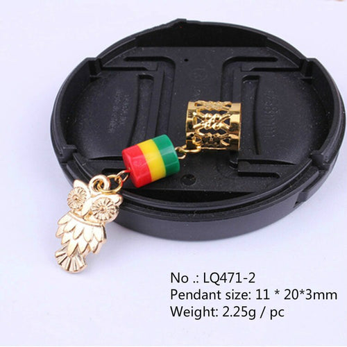 3 Piece or 5 Piece Various Rasta Loc Charms