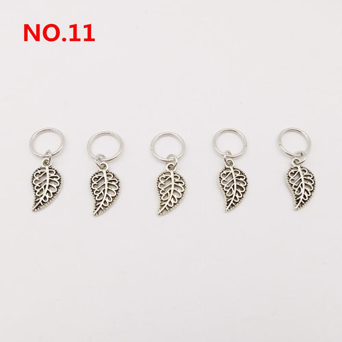 5pcs Silver Metal Loc Charms