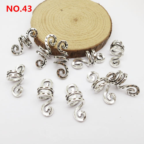 5pcs Silver Metal Loc Charms