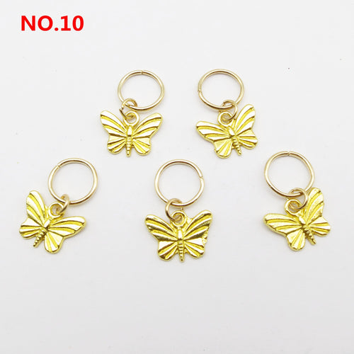 5Pcs/Pack Butterfly Loc Jewels