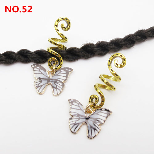 5Pcs/Pack Butterfly Loc Jewels