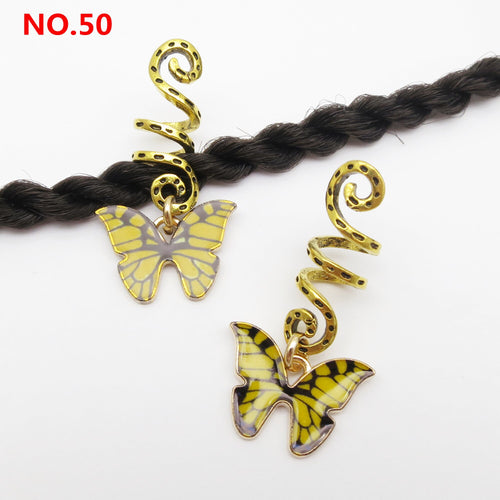 5Pcs/Pack Butterfly Loc Jewels