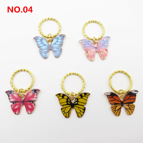 5Pcs/Pack Butterfly Loc Jewels