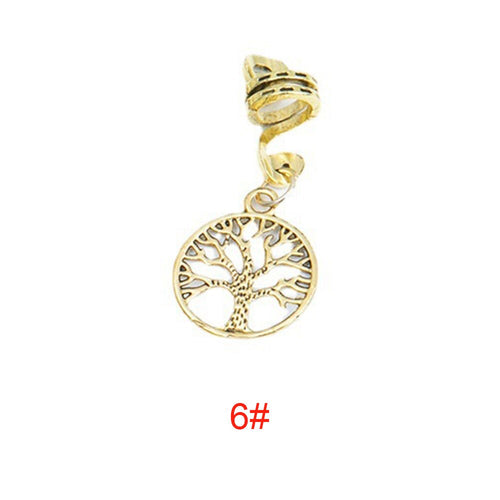 Antique Gold Leaves and Tree of Life Loc Charms