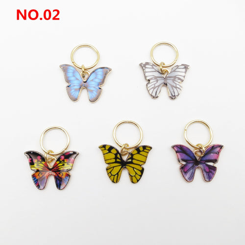 5Pcs/Pack Butterfly Loc Jewels