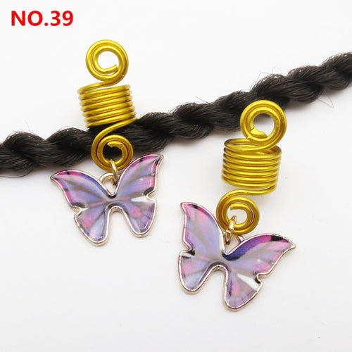 5Pcs/Pack Butterfly Loc Jewels