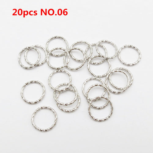 5pcs Silver Metal Loc Charms