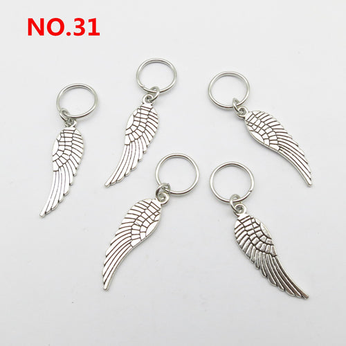 5pcs Silver Metal Loc Charms