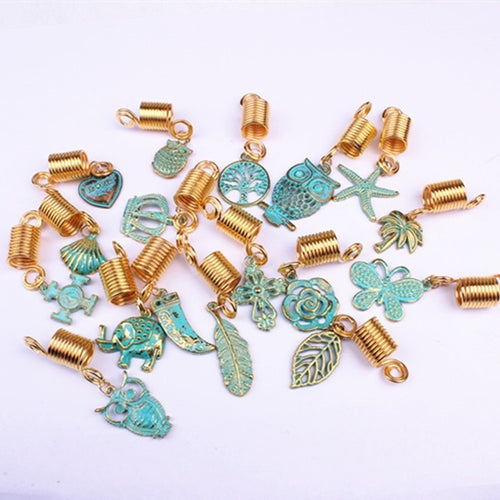 5pcs Vintage Metal Gold Loc Jewels