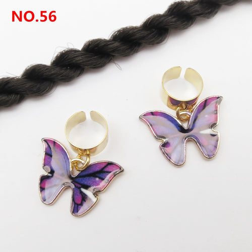 5Pcs/Pack Butterfly Loc Jewels