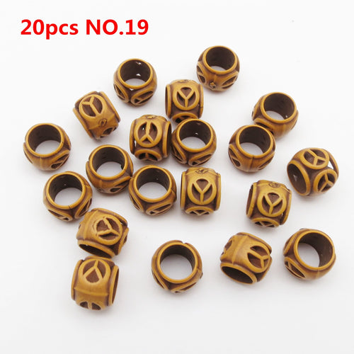 10pcs Loc Cuffs with Designs