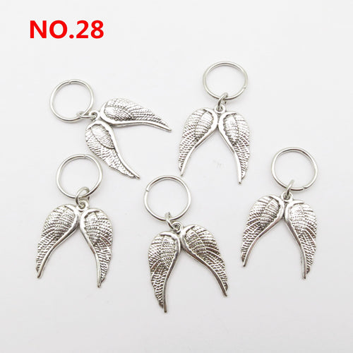 5pcs Silver Metal Loc Charms