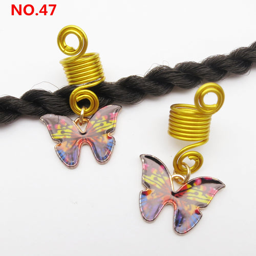 5Pcs/Pack Butterfly Loc Jewels