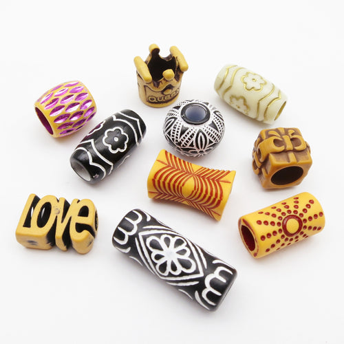 10pcs Loc Cuffs with Designs