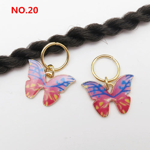 5Pcs/Pack Butterfly Loc Jewels