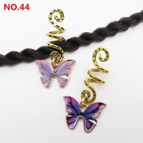 5Pcs/Pack Butterfly Loc Jewels