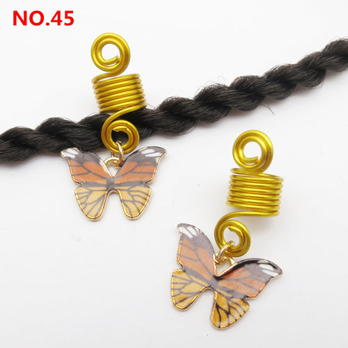 5Pcs/Pack Butterfly Loc Jewels