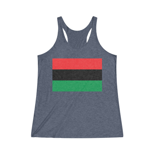 Pan African Flag Women's Tri-Blend Racerback Tank