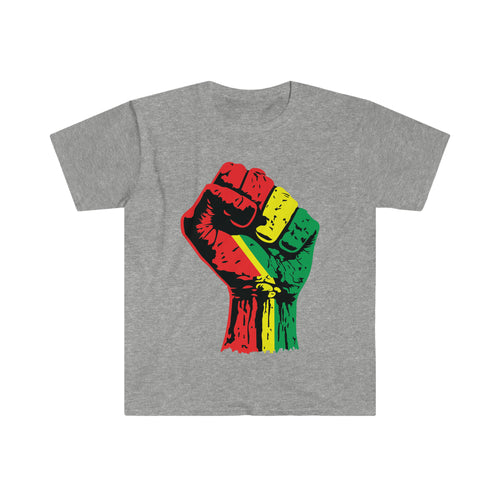 Black Power Fist Unisex Softstyle T-Shirt