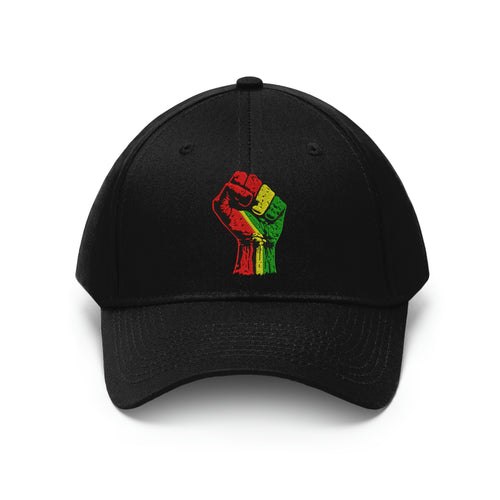 Black Power Fist Unisex Twill Hat