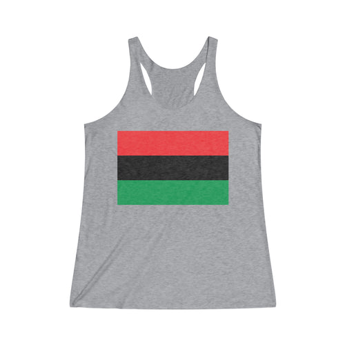 Pan African Flag Women's Tri-Blend Racerback Tank