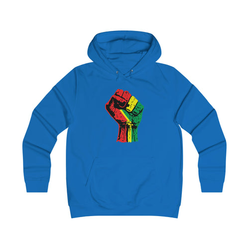 Black Power Fist Girlie College Hoodie