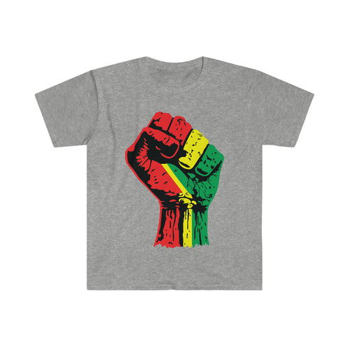 Black Power Fist Unisex Softstyle T-Shirt