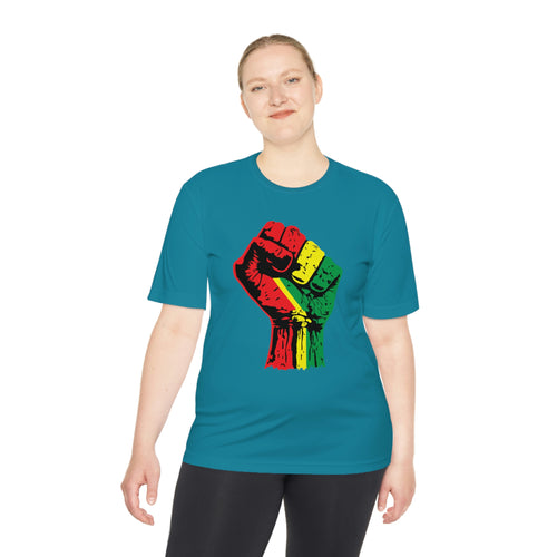 Black Power Fist Unisex Moisture Wicking Tee