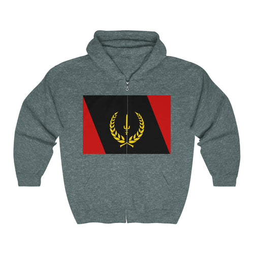 Black Heritage Flag Unisex Heavy Blend™ Full Zip Hooded Sweatshirt