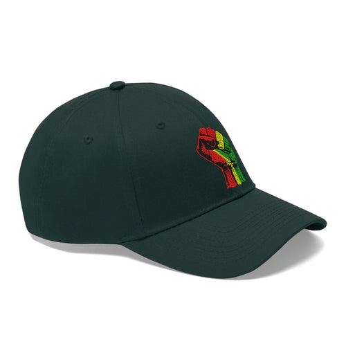 Black Power Fist Unisex Twill Hat