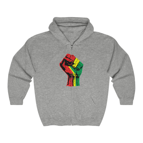 Black Power Fist Unisex Heavy Blend™ Full Zip Hooded Sweatshirt