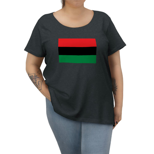 Pan African Flag Women's Curvy Tee