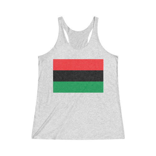 Pan African Flag Women's Tri-Blend Racerback Tank