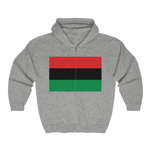 Pan African Flag Unisex Heavy Blend™ Full Zip Hooded Sweatshirt