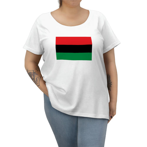 Pan African Flag Women's Curvy Tee