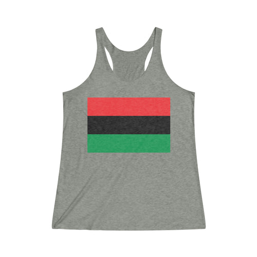 Pan African Flag Women's Tri-Blend Racerback Tank