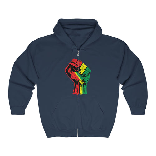 Black Power Fist Unisex Heavy Blend™ Full Zip Hooded Sweatshirt