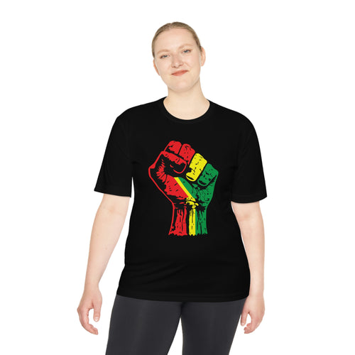 Black Power Fist Unisex Moisture Wicking Tee