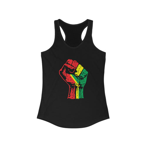 Black Power Fist Women's Ideal Racerback Tank