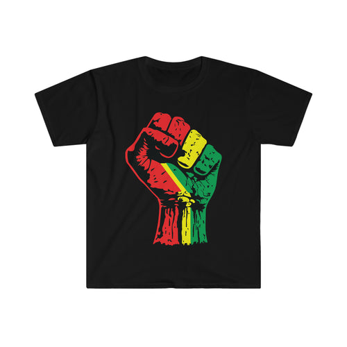 Black Power Fist Unisex Softstyle T-Shirt