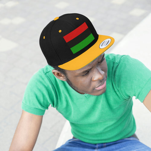 Pan African Flag Unisex Flat Bill Hat