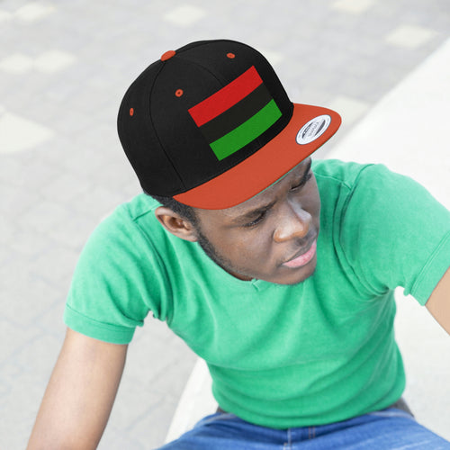 Pan African Flag Unisex Flat Bill Hat