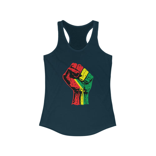 Black Power Fist Women's Ideal Racerback Tank